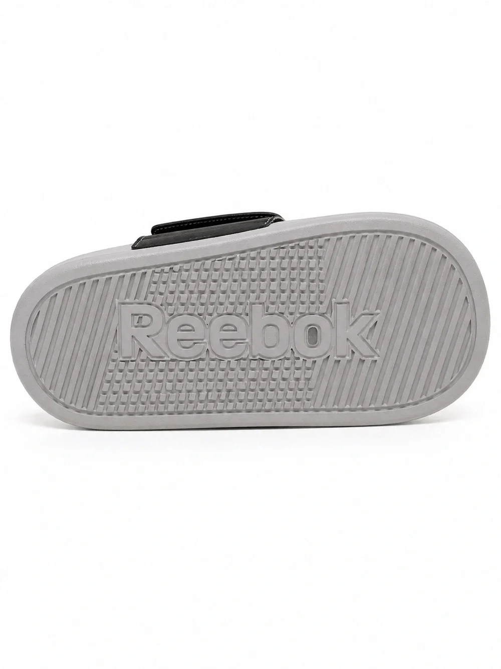 Reebok Kids Slide Sandals Black Gray Adjustable Strap Size 2 NWT